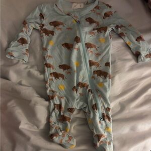 Angel Dear Buffalo Print Footie